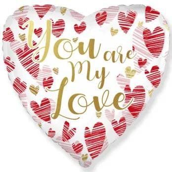Фольговане сердечко з написом "You are my Love" 768900 фото